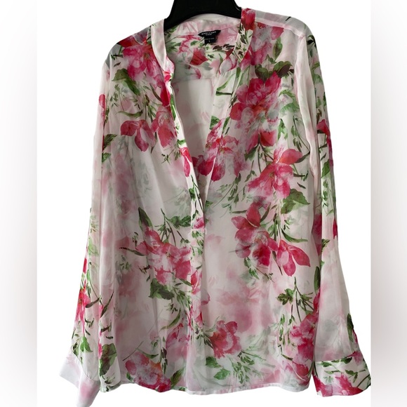 Marciano All-Over Flower Print Blouse - Size L - Picture 5 of 6